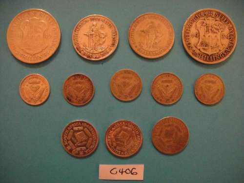 Silver Coins SA Union Coins Tickey Shilling 2 Shilling 3d 6d