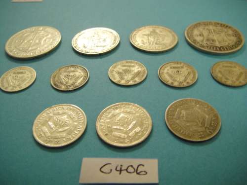 Silver Coins SA Union Coins Tickey Shilling 2 Shilling 3d 6d