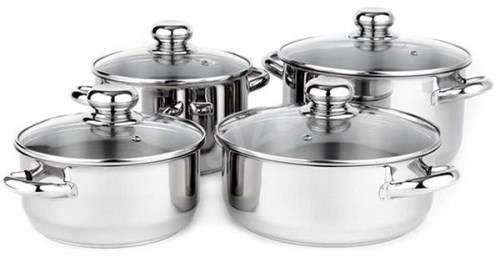 NEW PRODUCT LINE:  A.C.E. 8 PIECE STAINLESS STEEL COOKWARE SET