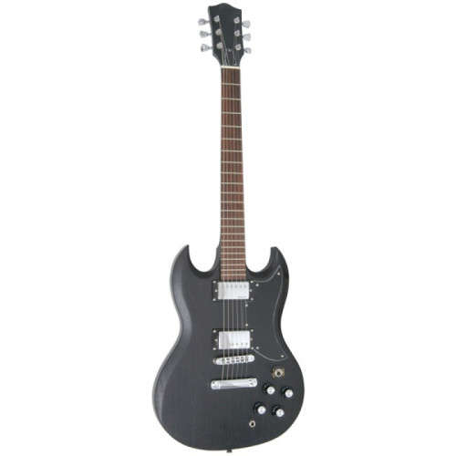 CHORD - CSG78 ELECTRIC GUITAR MATTE BLACK (Credit Cards Welcome)