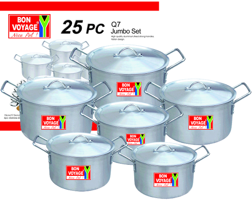 BON VOYAGE - JUMBO / POT SET - HEAVY GAUGE ALUMINIUM - EASY TO CLEAN