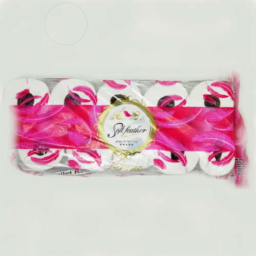 SOFT FEATHER TISSUE PAPER (TOILET PAPER) - TWO PLY - BULK PACK - 10 ROLLS