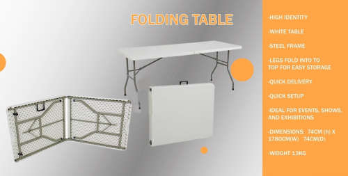 FOLDING TABLE (STEEL FRAME AND QUICK SETUP)