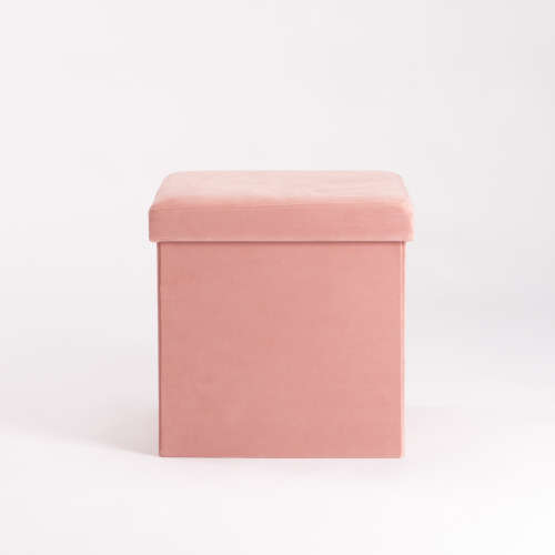 VELVET SINGLE OTTOMAN (PINK)