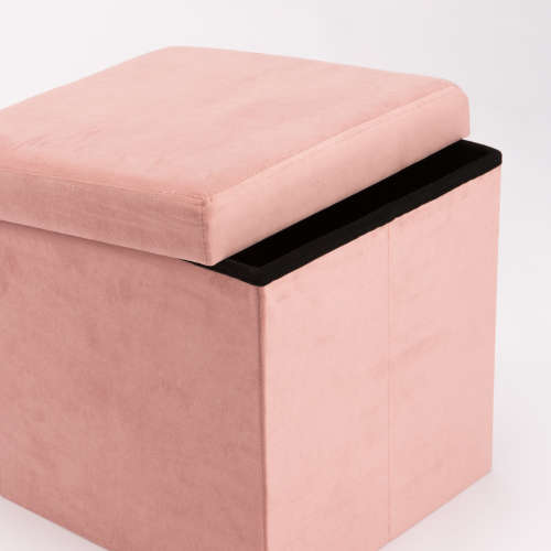 VELVET SINGLE OTTOMAN (PINK)