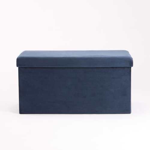 DOUBLE OTTOMAN - BLUE VELVET