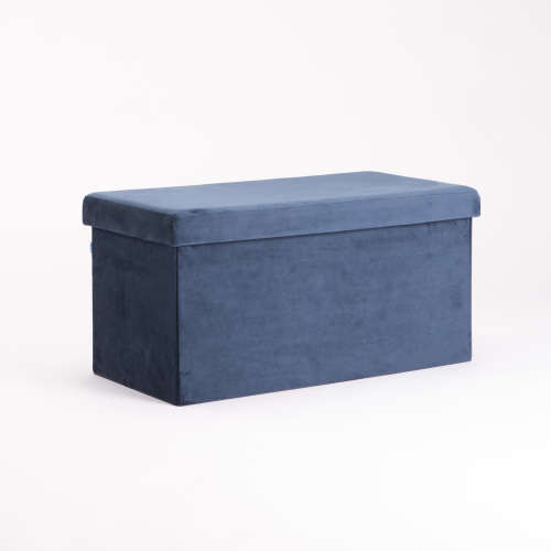 DOUBLE OTTOMAN - BLUE VELVET