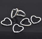 Metal Heart-shaped Key Split Ring Keyring Keychain 31mm