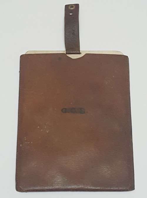 Rare Military Shaving Mirror With Leather Case  - Likely From WW1