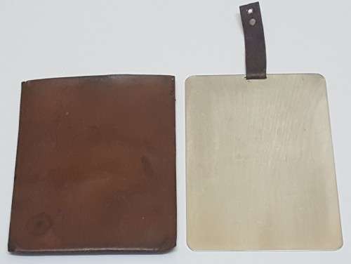 Rare Military Shaving Mirror With Leather Case  - Likely From WW1