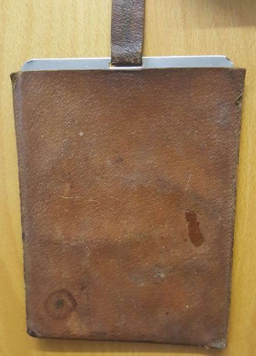 Rare Military Shaving Mirror With Leather Case  - Likely From WW1