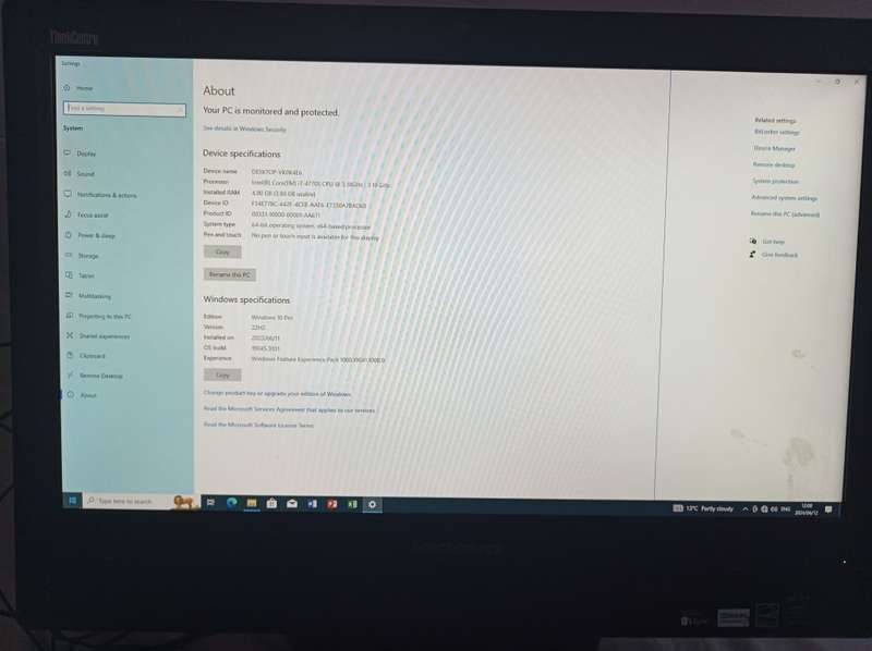 Lenovo i7 All in One