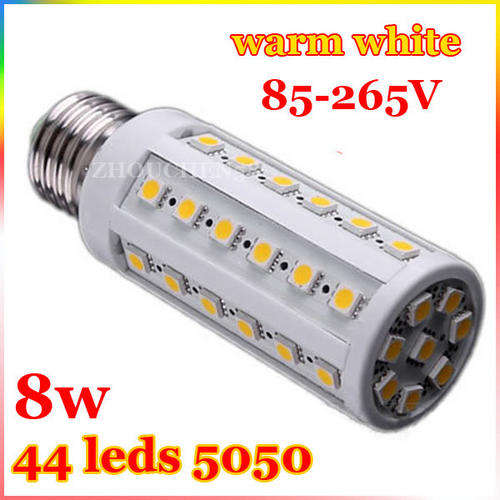 E27 8W 220V Corn Light Bulb / Lamp Warm White, 44 SMD 5050 LED, Energy saving, Modern looking