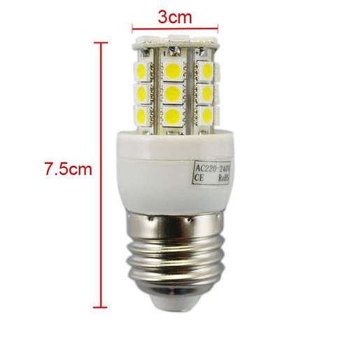 E27 4W 220V Corn Light Bulb / Lamp Warm White, 27 SMD 5050 LED, Energy saving, Modern looking