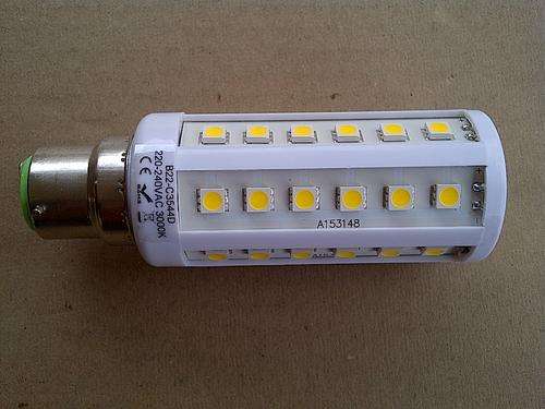 B22 bayonet 7.5W 220V Corn Light Bulb / Lamp Warm White, 44 SMD 5050 LED, Energy saving, Modern look