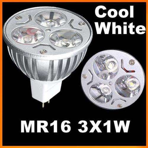MR16 LED Cool White 12V 3W 3x1W DOWN LIGHT BULB LAMP Energy Saving
