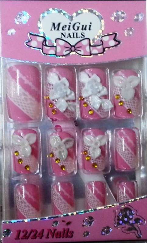Designed false nails 12 piece 3D