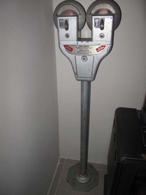 Old school coin operated parking meter