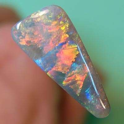 MAGNIFICENT 4.7 CT NATURAL LIGHTNING RIDGE SEMI-BLACK OPAL - OCTOBER BIRTHSTONE!