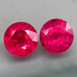 STUNNING 1.53 TCW NATURAL BLOOD RED MADAGASCAN RUBY MATCHING PAIR!