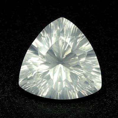 BRILLIANT 3.10 CTS NATURAL DIAMOND WHITE SILVERLITE QUARTZ - FLAWLESS!