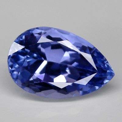 BREATHTAKING 1.93 CT PEAR CUT 100% NATURAL INTENSE VIOLET BLUE TANZANITE!