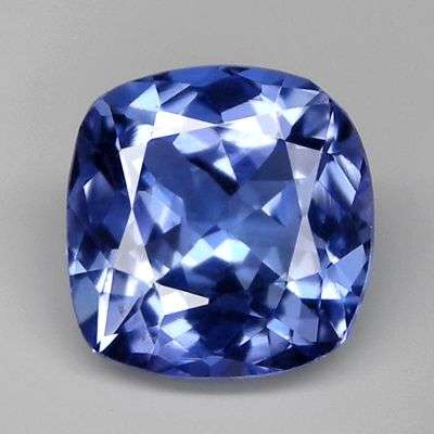 STUNNING 1.65 CT CUSHION CUT 100% NATURAL INTENSE VIOLET BLUE TANZANITE!