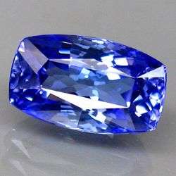 GC CERTIFIED 2.44 CT CUSHION CUT 100% NATURAL VIOLETISH BLUE TANZANITE!