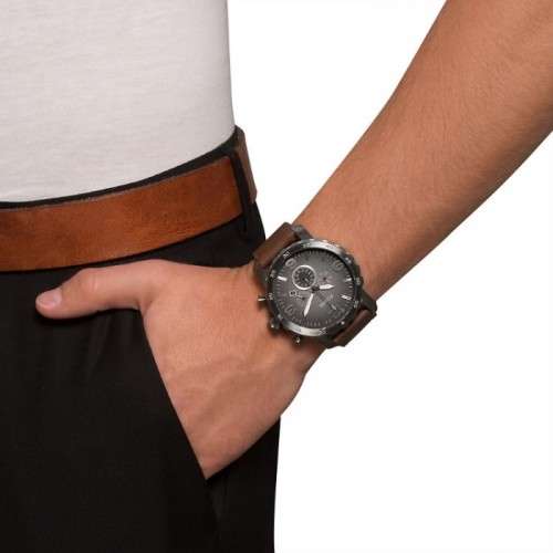Fossil Nate Chronograph Smoke Stainless Steel Watch