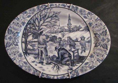 Delft Plate - Gathering On The Farm