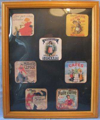 French Theme Sidewalk Cafe and Bar Mats in Frame