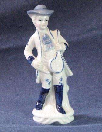 Classic Style Porcelain Man with Lyre Figurine.