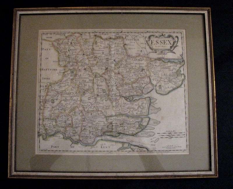 Antique Map of Essex By Robert Morden, from Camdens Brittania 1695.