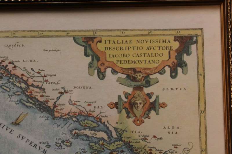Map of Italiae Novissima Descriptio Avctore Lacobo Castaldo Pedemontano, by Abraham Ortelius.