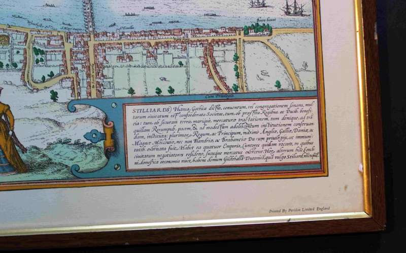 Map of London Londinum Feracissmi Angliae Regni Metropolis by Greater London Council