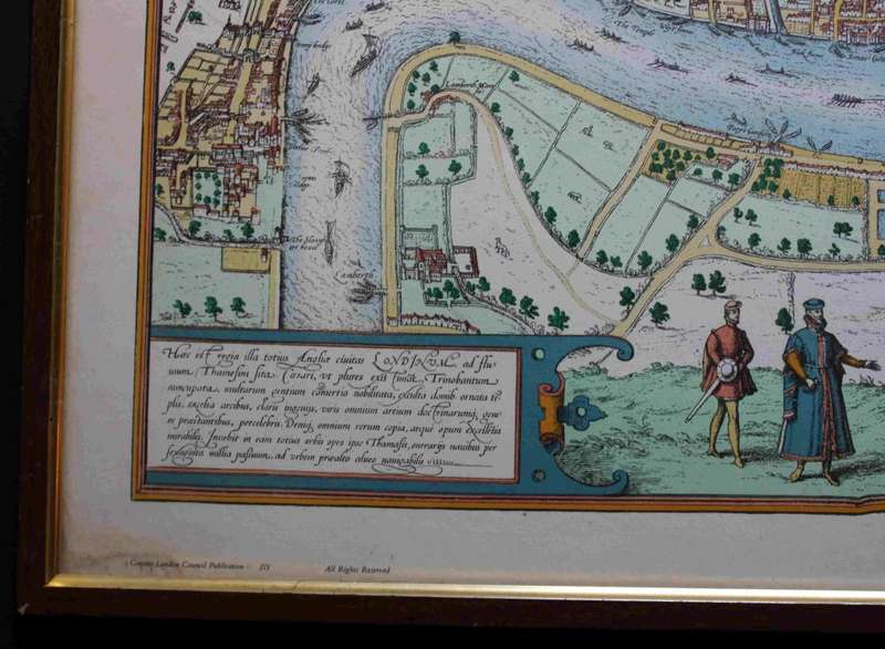Map of London Londinum Feracissmi Angliae Regni Metropolis by Greater London Council