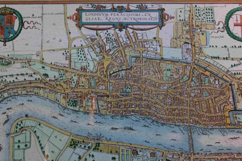Map of London Londinum Feracissmi Angliae Regni Metropolis by Greater London Council