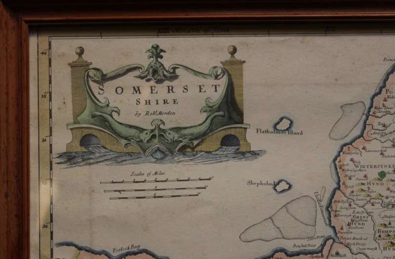 Map of Somersetshire by Robert Morden Framed Reproduction Print