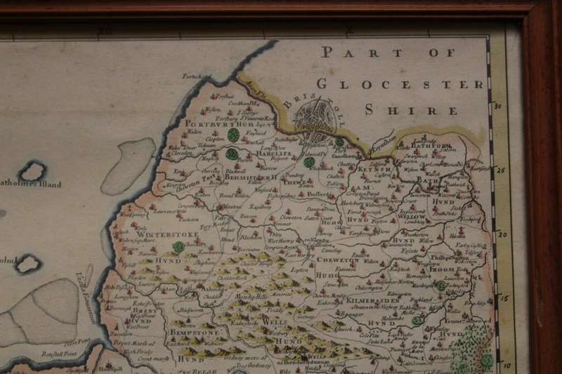 Map of Somersetshire by Robert Morden Framed Reproduction Print