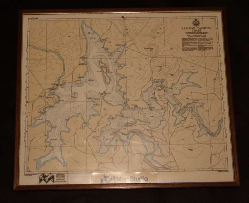 Vaal Dam Yachting Chart, Framed
