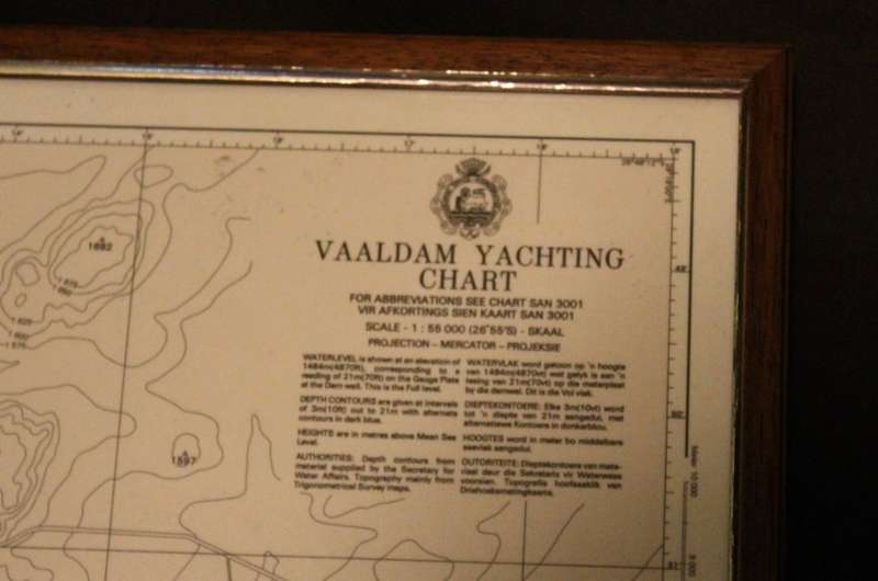 Vaal Dam Yachting Chart, Framed