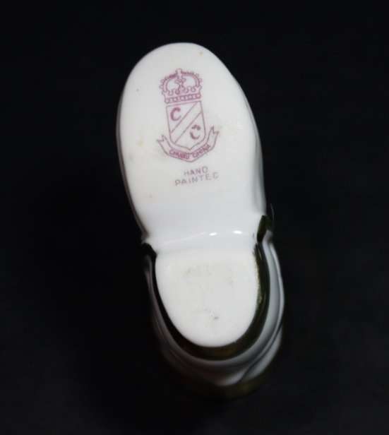 Porcelain Western Cowboy Style Miniature Boot.