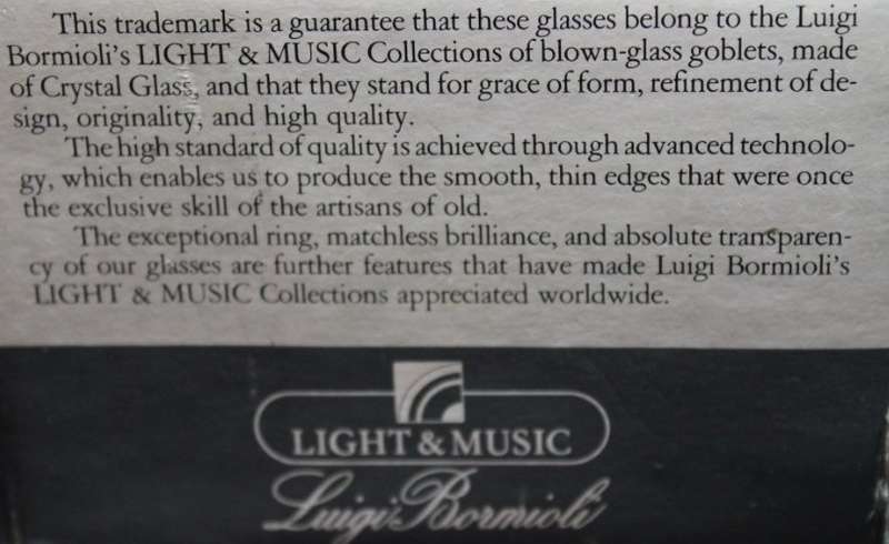 Luigi Bormioli Blown Crystal Liquer Glasses