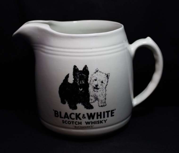 Black and White Scotch Whisky Jug.