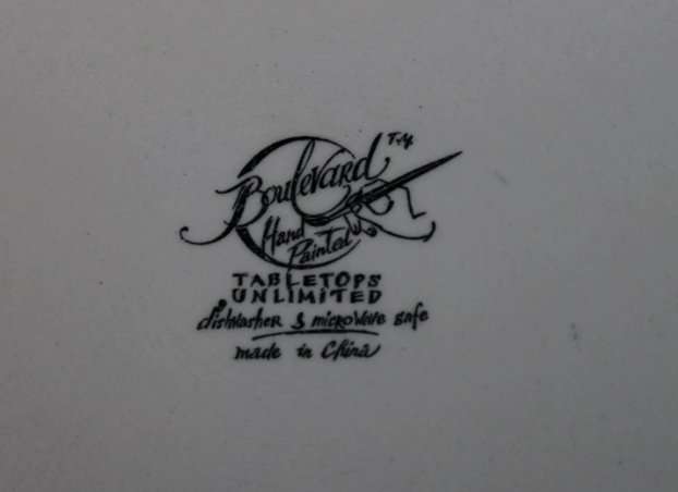 Boulevard Fruit Scene Outdoors Hand Painted Wall Plate or Server Platter