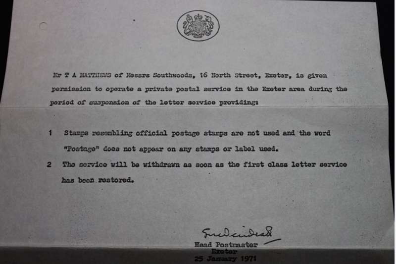 Great Britain 1971 Temporary Postal Stamps Southwoods Postal Service 5 Shillings and 2/6 Shillings