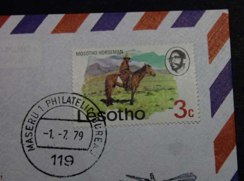 Lesotho 3c 1979 Stamp Mosotho Horseman Special Covers Envelope