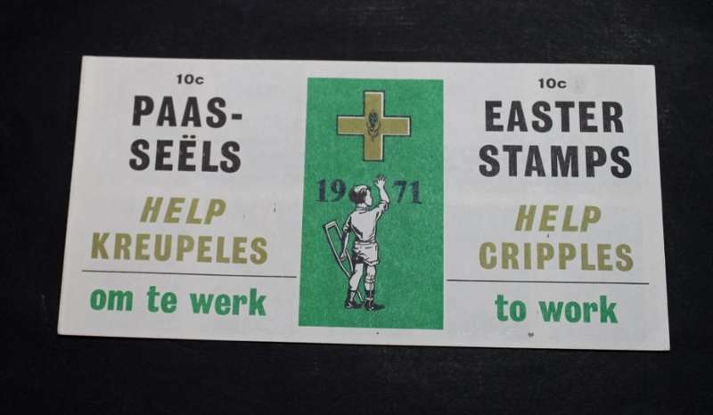 South Africa 1c 1971 Stamp Booklet Easter Stamps Help Cripples
