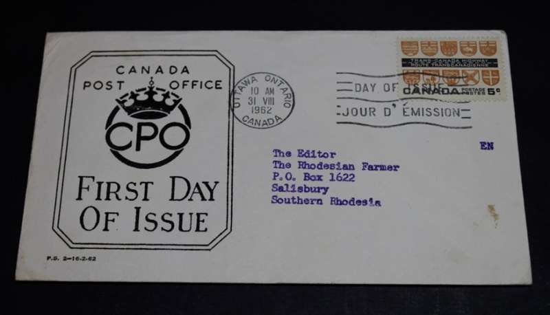 Canada Post Office First Day Of Issue Stamp,Trans Canada Highway Canada 5c Stamp 1962