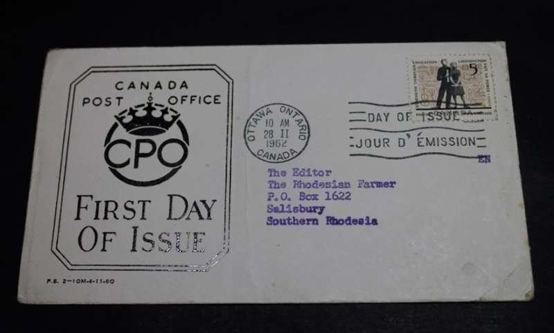 Canada Post Office First Day Of Issue Stamp Strength Through Education 5c Stamp 1962